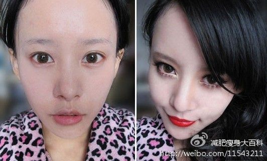 妆卸后的美女