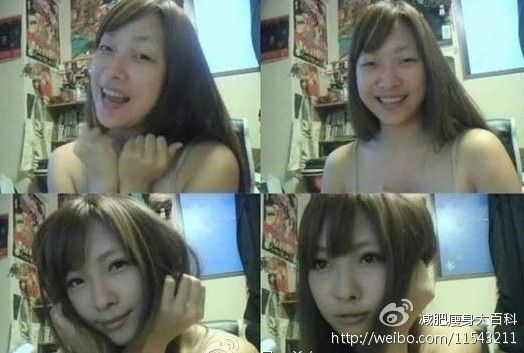 妆卸后的美女